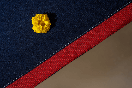 Bhumija Denim with  Khun Border 1 Table Runner - Large