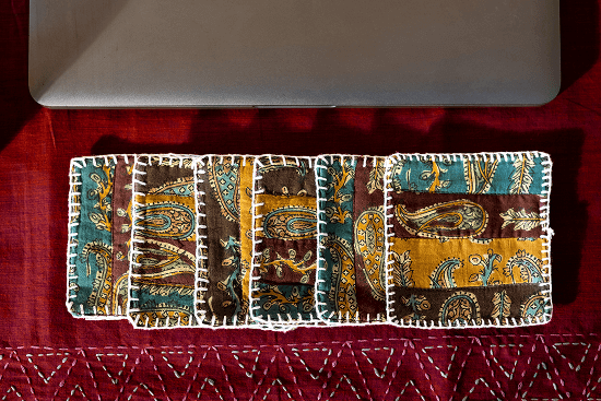 Earth Story Mustard Patchwork - 6 Coasters