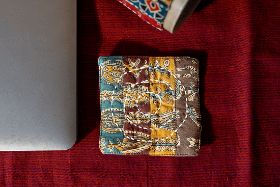 Earth Story Mustard Patchwork - 6 Coasters