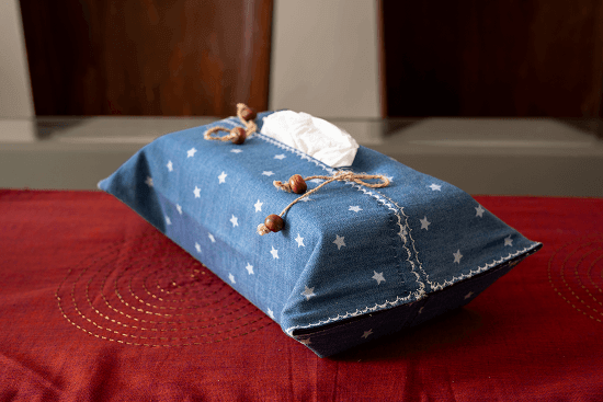 Ira Denim Star Tissue Box Cover