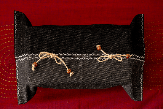 Ira Black Denim Tissue Box Cover