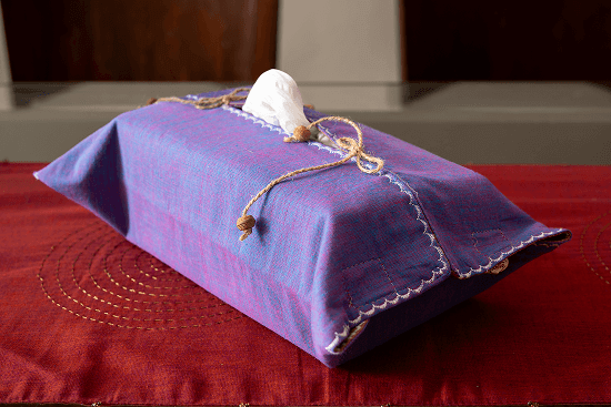 Bhumija Purple Tissue Box cover