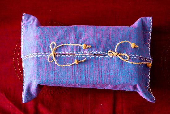 Bhumija Purple Tissue Box cover