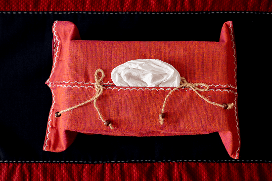 Bhumija Rust South Cotton Tissue Box Cover
