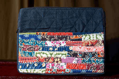 Earth Story Denim & Patchwork Laptop Sleeve Samsara 16"