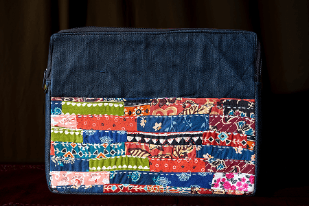 Earth Story Denim & Patchwork Laptop Sleeve Samsara  13"