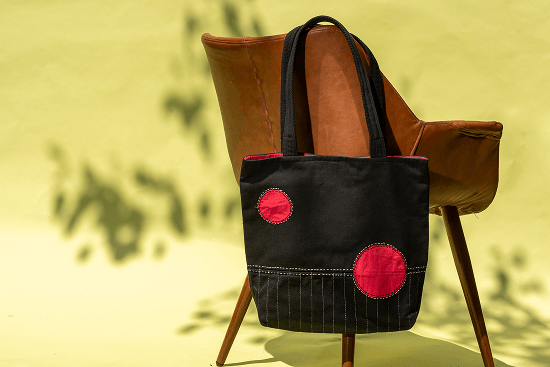Bhumija  Urban Essential Tote with Upcycled Denim and South Cotton
