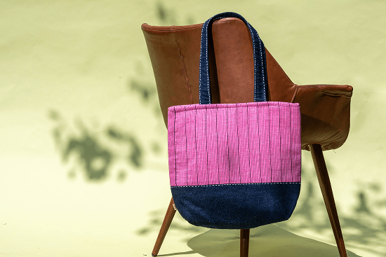 Bhumija Urban Essential Tote with Upcycled Denim and South Cotton