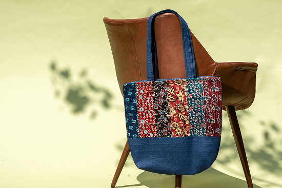 Earth Story Springtime Denim Urban Essential Tote