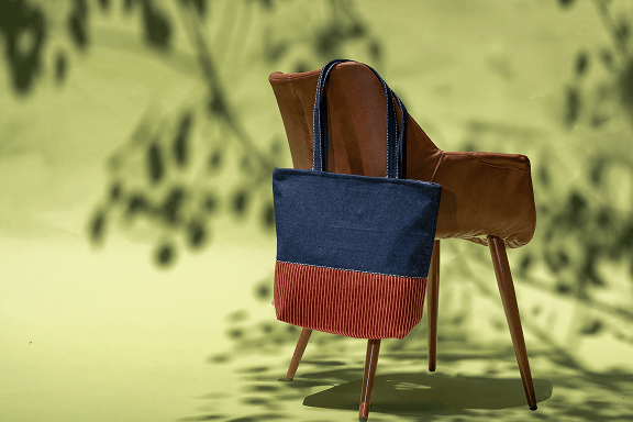 Bhumija Rust Denim Urban Essential Tote
