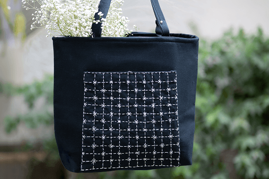 Ira Star Flower Denim Urban Essential Tote