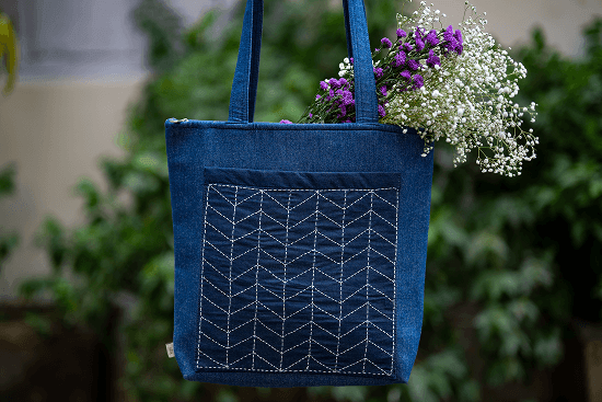 Ira Mirage Handmade Denim Tote