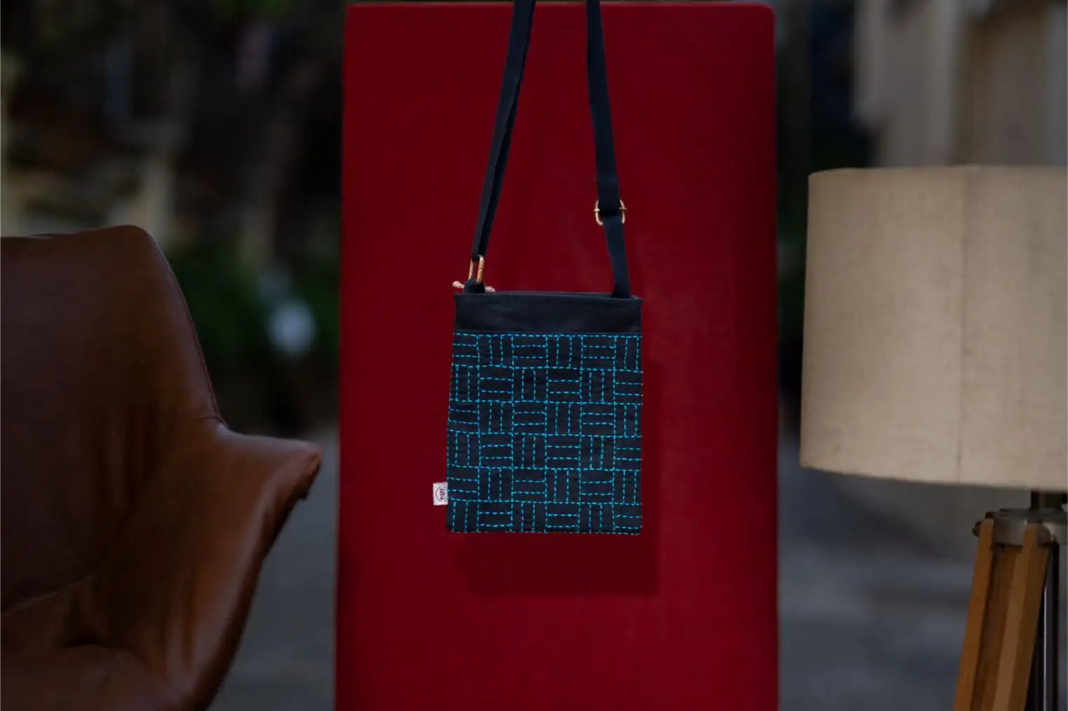 Ira Geo Blue Sling Bag