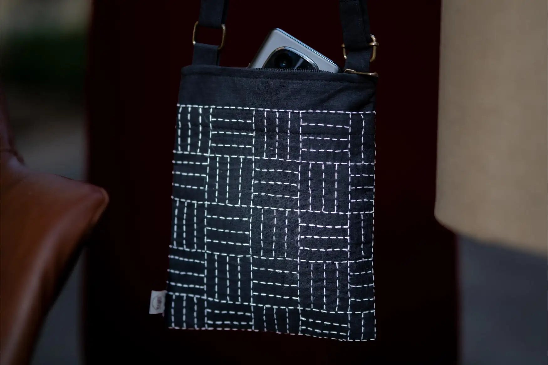 Ira Hatch Geo White Sling Bag