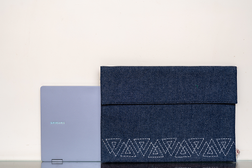 Ira Denim Chevron Envelop Laptop Sleeve 16"