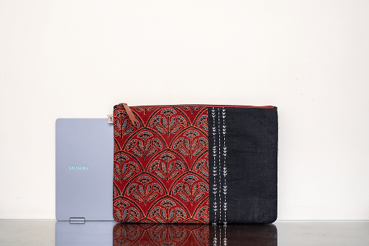 Bhumija Laptop Sleeve Ajrkah Arrow Stitch 15"