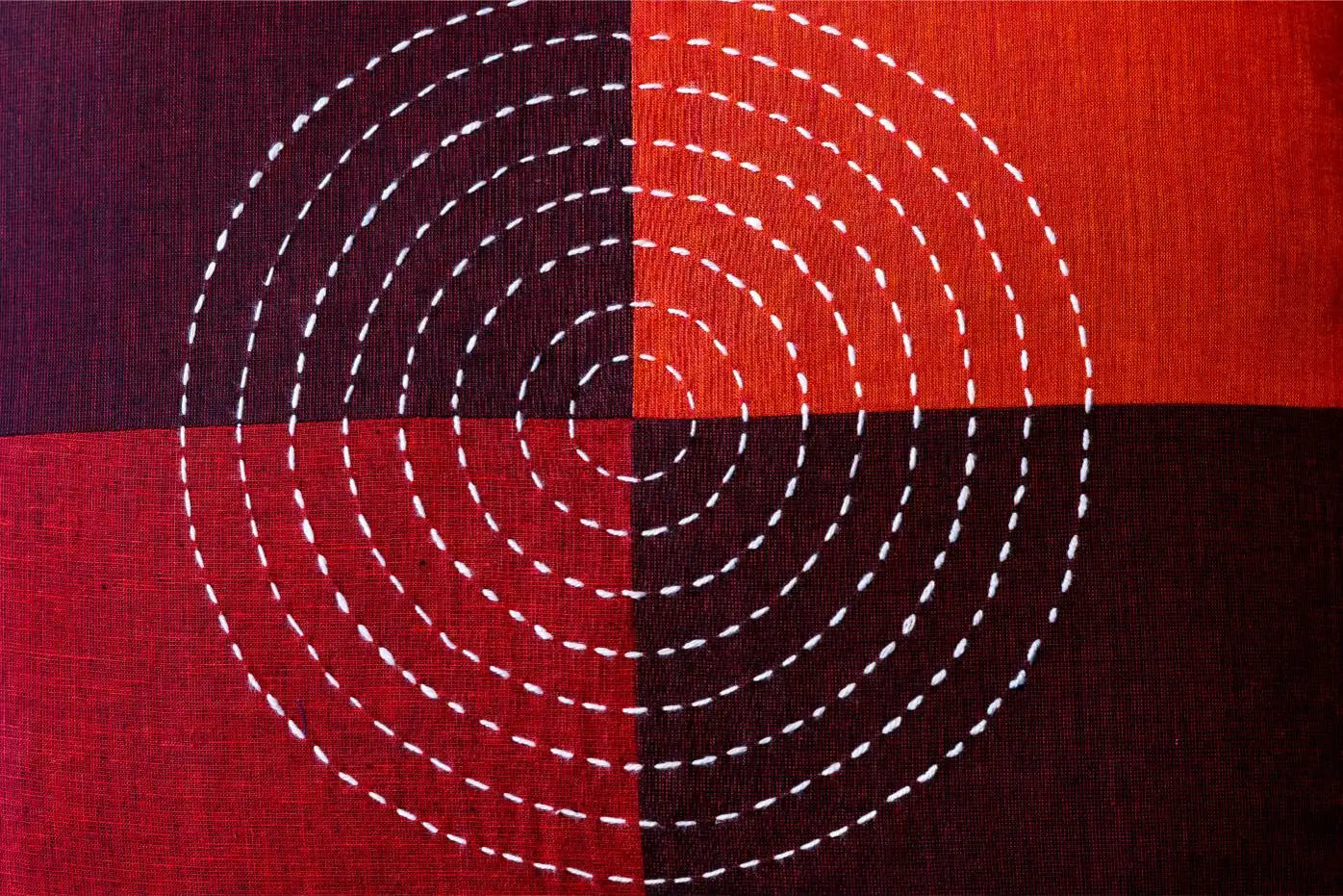 Luna Max Red Hues South Cotton  Cushion Cover 16'X16" - Set of 2