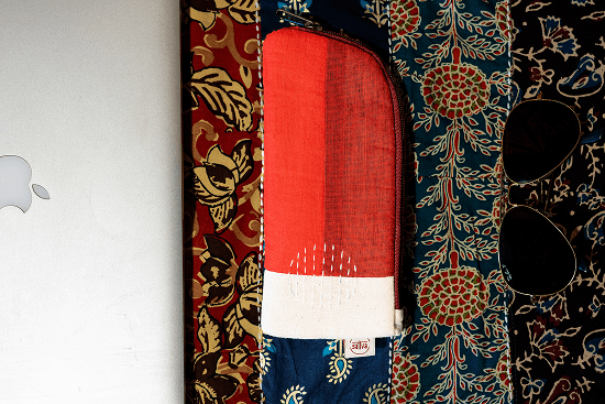 Luna Deep Coral Eyewear Sleeve