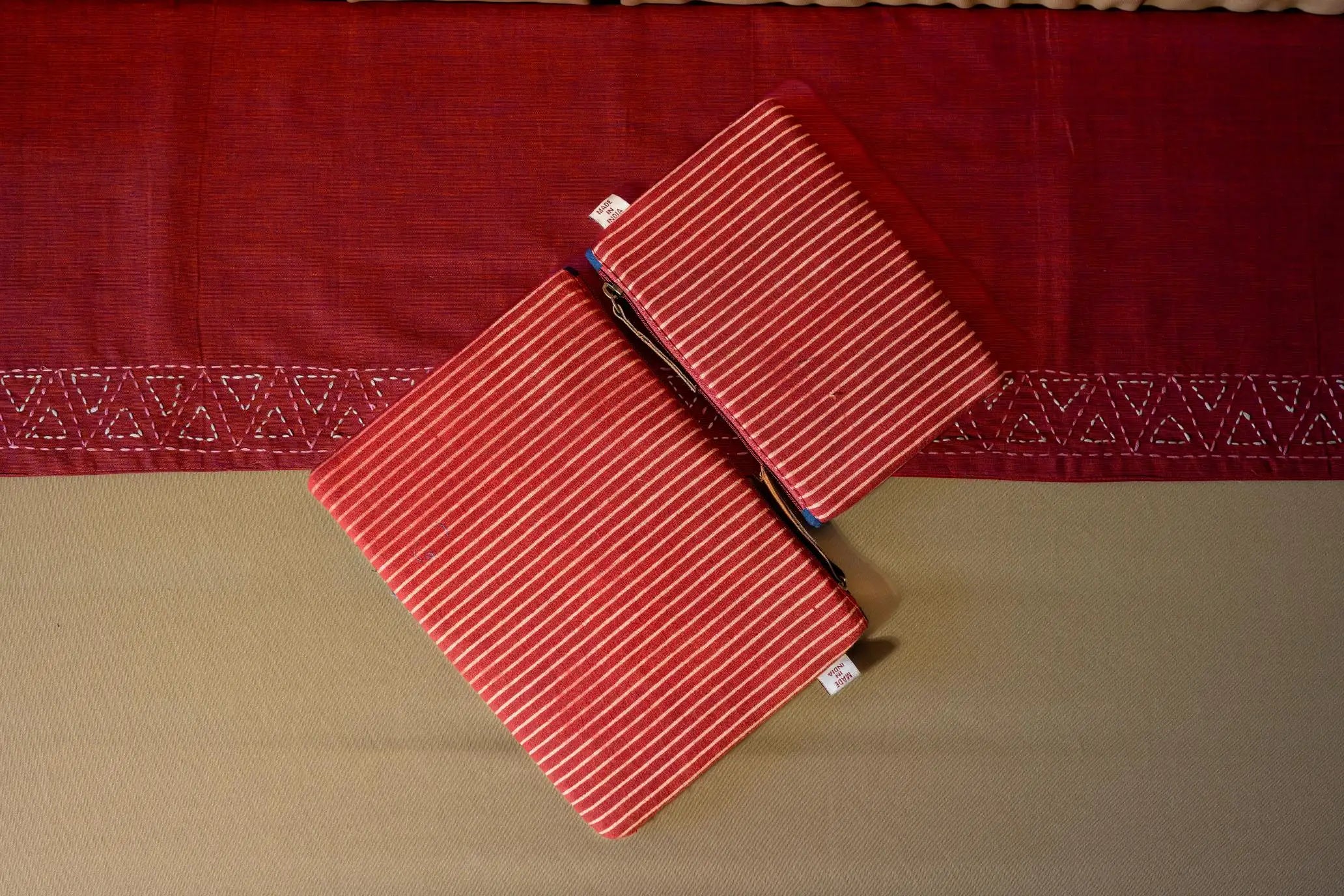 Bhumija - Ajrakh & South Cotton - Flat Pouch - Set of 2