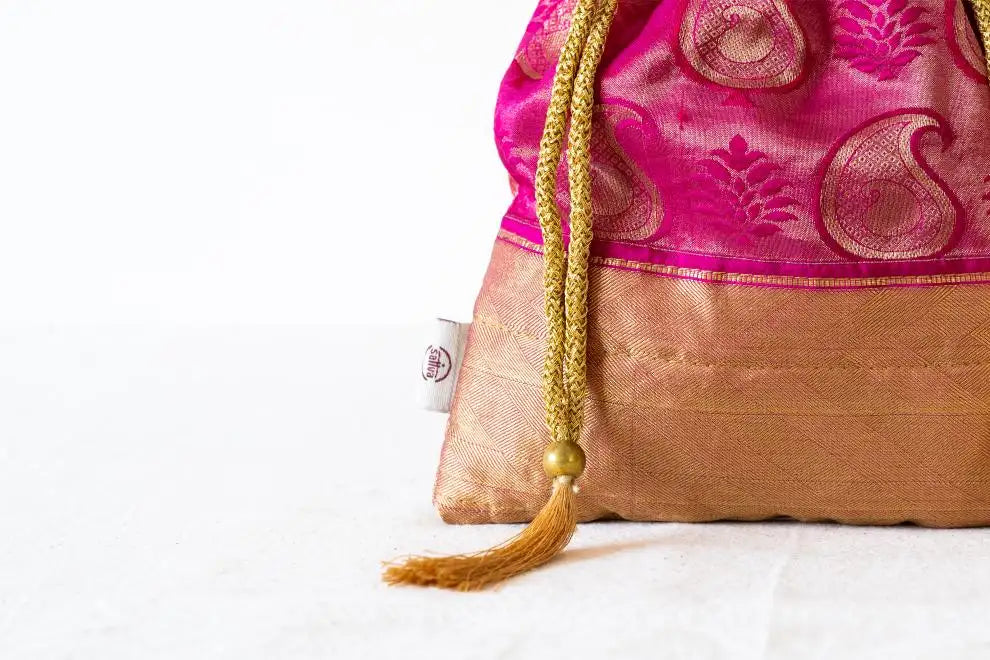 Indian Raga - Potli - Pink Silk
