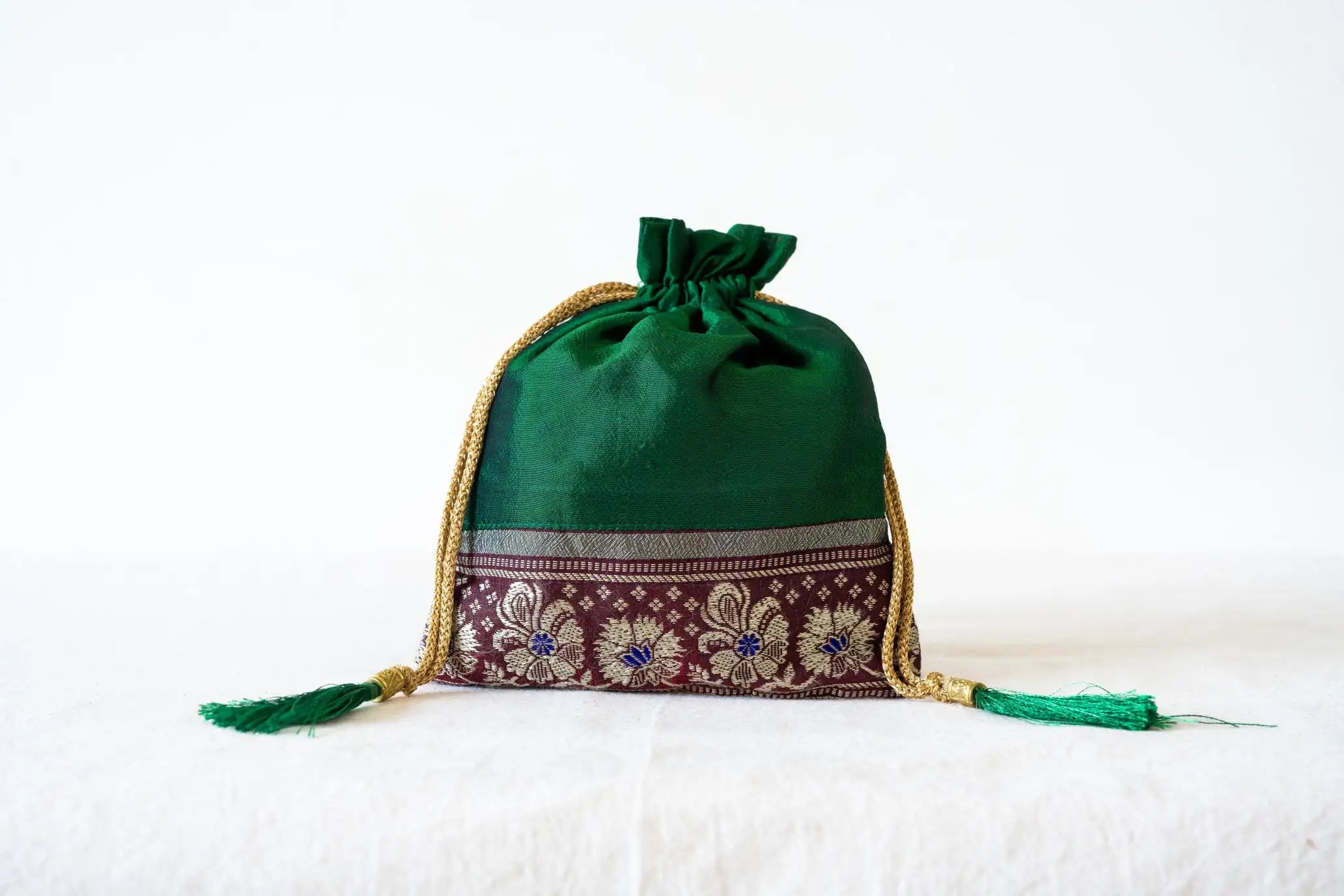Indian Raga - Potli - Green Silk