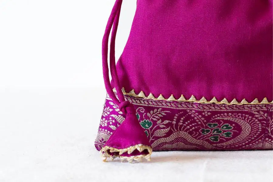 Indian Raga - Potli - Fuchsia Silk