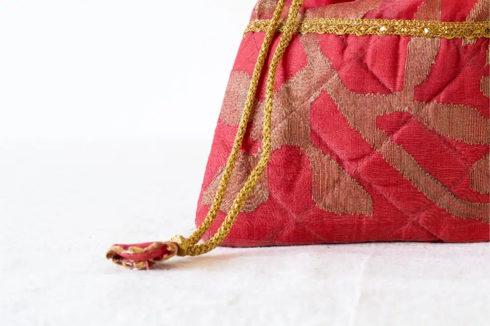 Indian Raga - Potli - Peach Silk