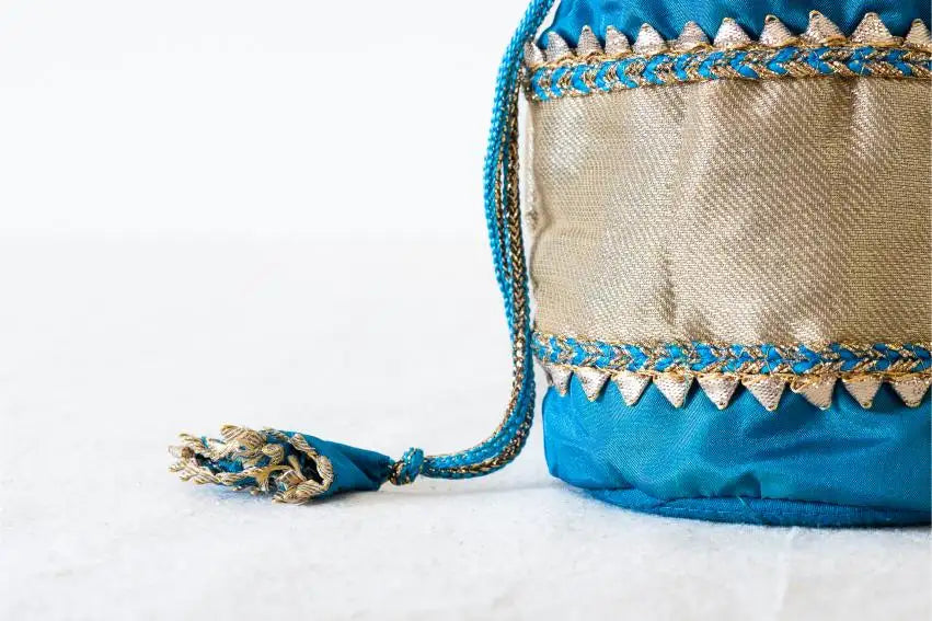 Indian Raga - Potli - Blue Silk