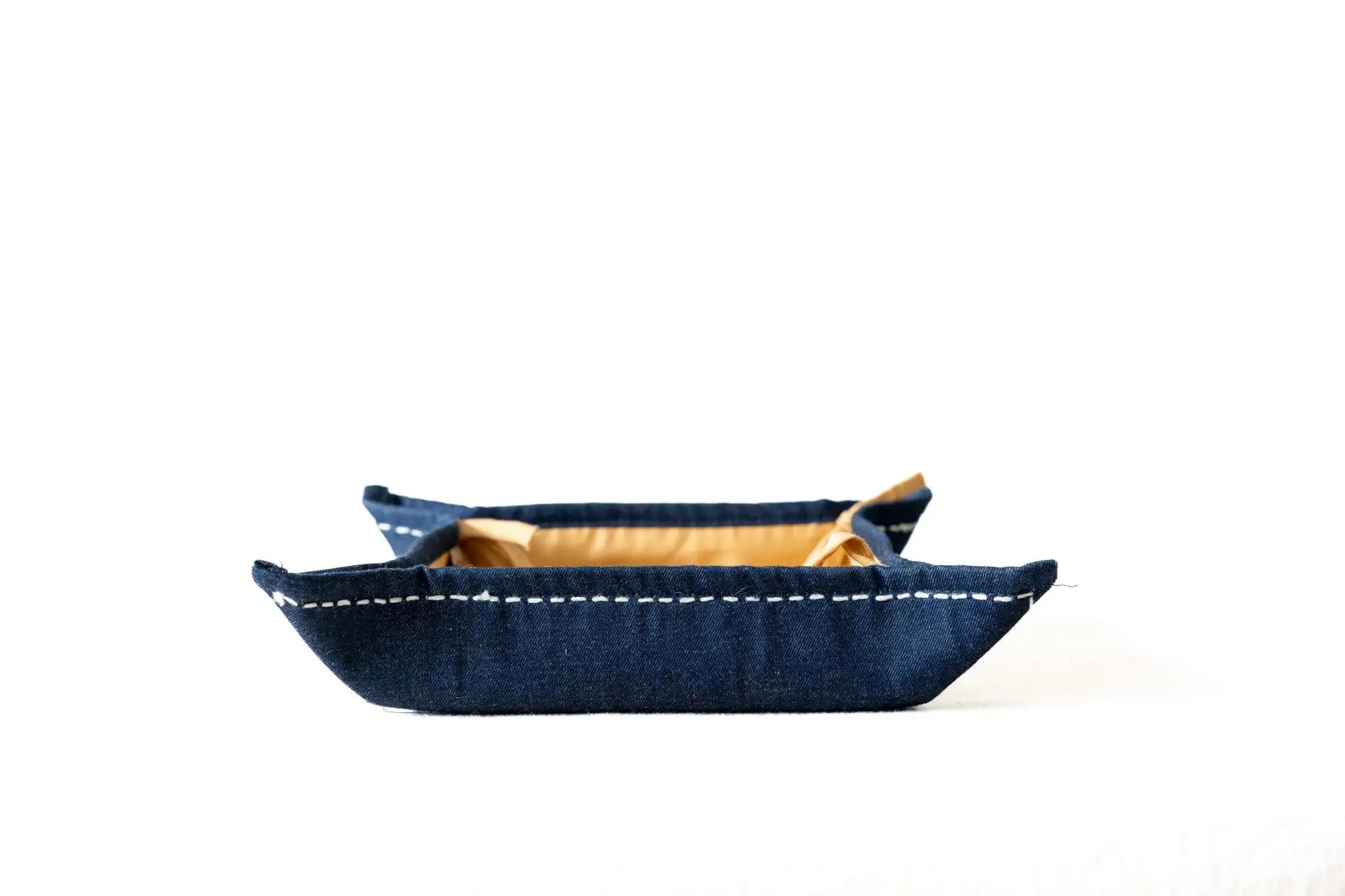 Bhumija - Fabric Tray - Denim & Yellow Cotton